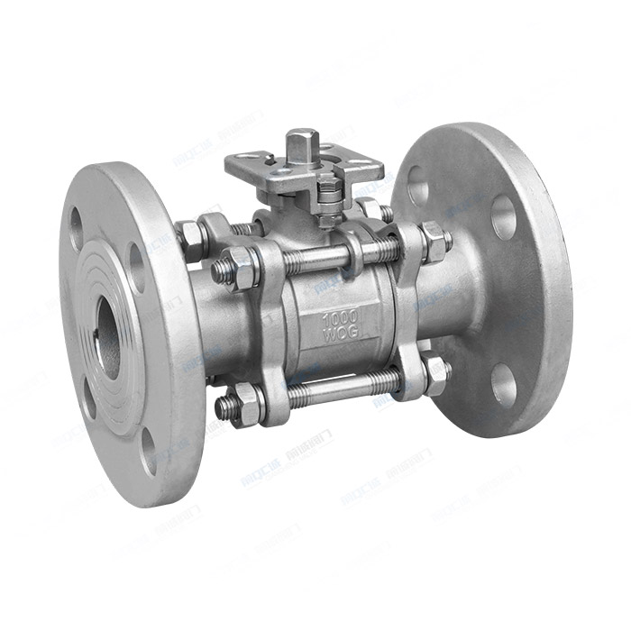 三片式高平台法兰球阀